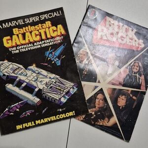 Battlestar Galactica and Buck Rogers Comic Books (Large Size)